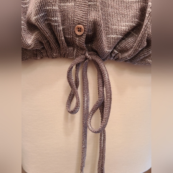 American Rag metallic brown/tan cardigan - Picture 9 of 10